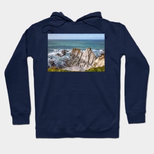 Mortehoe, Devon, Rugged Coastline Rocks Hoodie